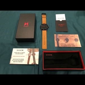 MVMT Classic Series Watch, 45mm Black/Tan